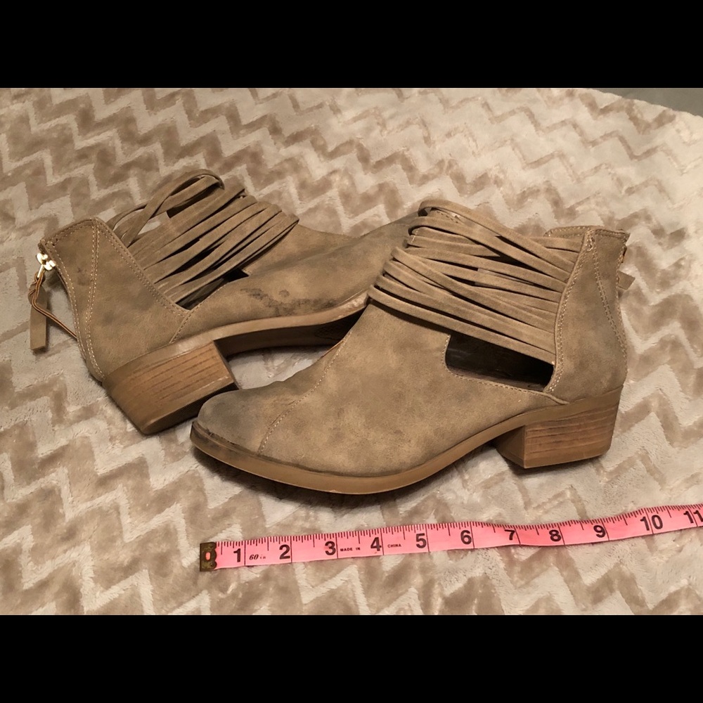 Tan Strapy Booties